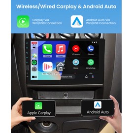 Rimoody 9 Inch Single Din Car Stereo with Wireless Carplay Android Auto, 1 Din Car Radio Touch Screen Carplay with Mirror Link, Bluetooth 5.0, FM Radio, EQ, USB/AUX/TF/SWC/DVR/MIC Backup Camera
