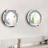 ZOLAPI Set of 2 Crystal Crush Diamond Candle Sconces, Gorgeous