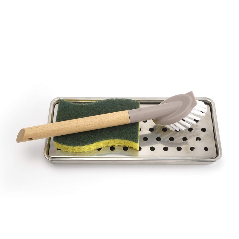 RSVP International Cleaning Collection Stainless Steel Sink Tray, 9.75x4.75x0.75"