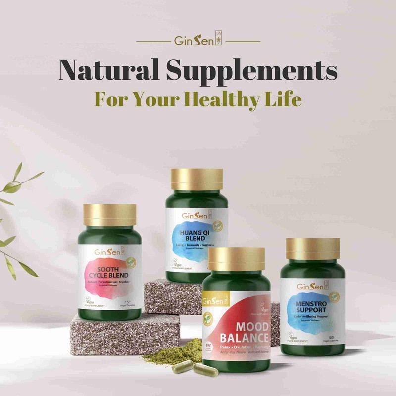 GinSen Strong Mood 150 Capsules, Natural Balance, Ovulation Support &