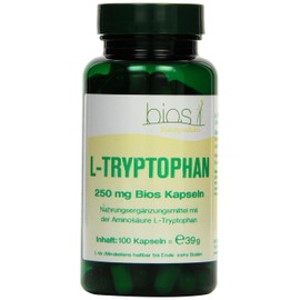 Bios L-Tryptophan 250 mg 100 Capsules Pack of 1 x 39 g