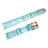 Leather Croco Embossed Turquoise 14 Millimeters Watch Strap