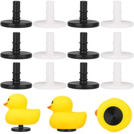 12 Packs Rubber Duck Mount Jeep Duck Holder Plastic Duck Plug Holder for Jeep Dash Rubber Duck Holder for Display Jeep Ducking Presents-6 Black+6 White(Excluding Rubber Duck)