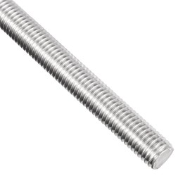 Sourcingmap M10 Fully Threaded Rod, 304 Stainless Steel, 250mm Length, 1.5mm Thread Pitch, Left Hand Threads