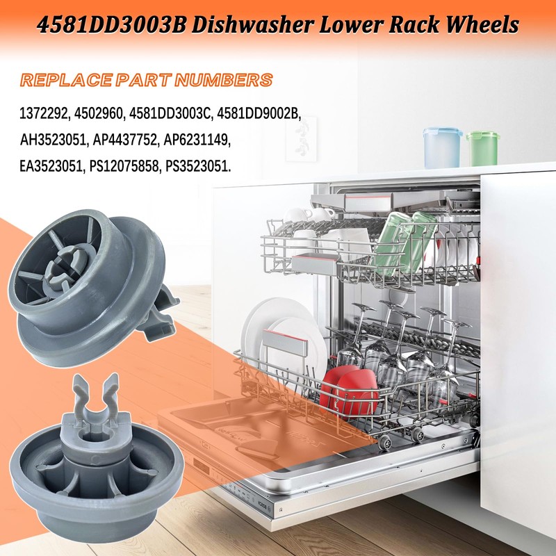4581DD3003B Dishwasher Lower Rack Wheels 4581DD3003C for LG Dishwasher Lower