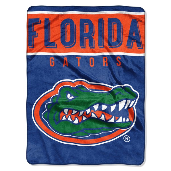 NORTHWEST NCAA Florida Gators Raschel Throw Blanket, 60" x 80", Basic