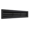 La Ventilazione P30306N Ventilation Grille Rectangular Black Plastic for Installation
