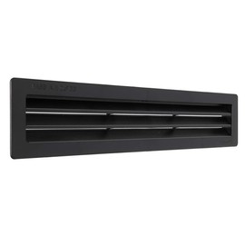 La Ventilazione P30306N Ventilation Grille Rectangular Black Plastic for Installation Dimensions: 305 x 60 mm, 305 x 60 mm