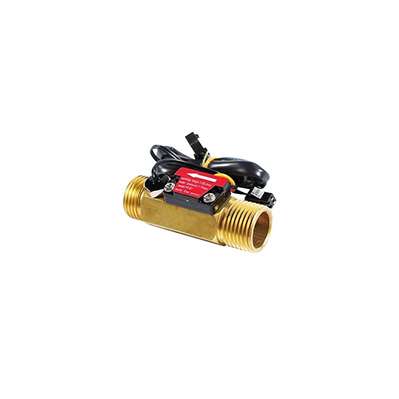 GREDIA G1/2" Male Thread Water Flow Sensor Brass Switch Hall