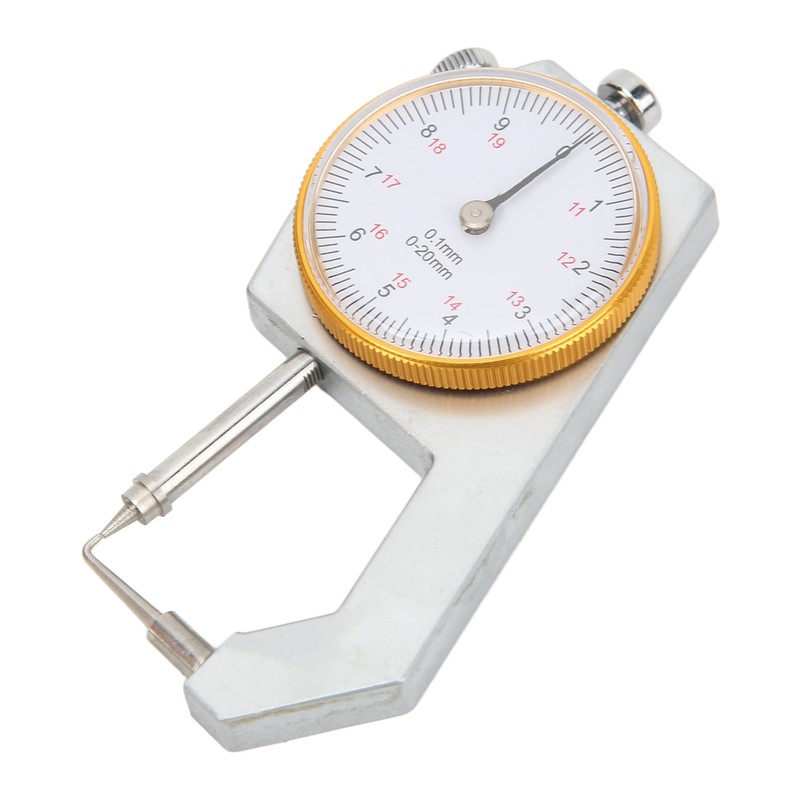 0 to 20mm Curved Tip Thickness Meter 0.1mm Resolution Precise