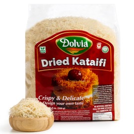 Dolvia Dried Kataifi 500g (17.6 oz) – Premium Shredded Fillo Dough for Trendy Dubai-Style Chocolate Bars, Pistachio Desserts & Middle Eastern Recipes – Vegan-Friendly & Versatile