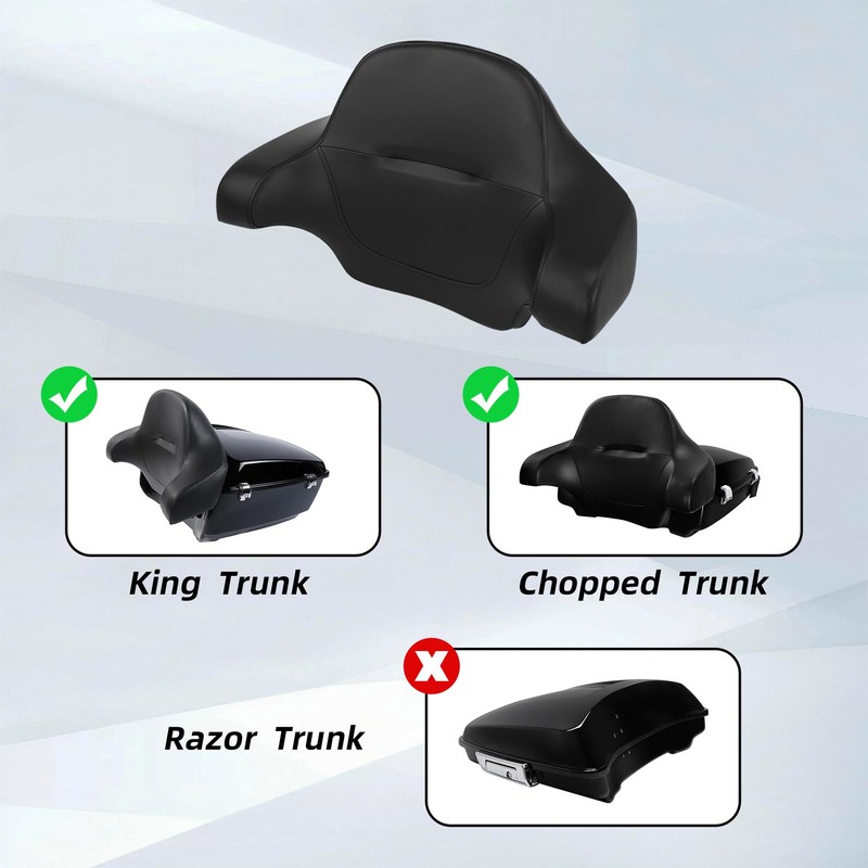 TCMT King Chopped Wrap Around Backrest Fit For Harley 2014-2025