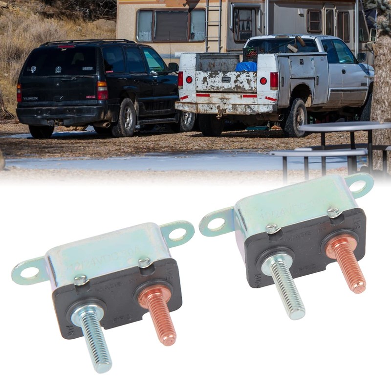 Auto Reset Circuit Breaker Aluminum Alloy Stud Bolt 12V 24V