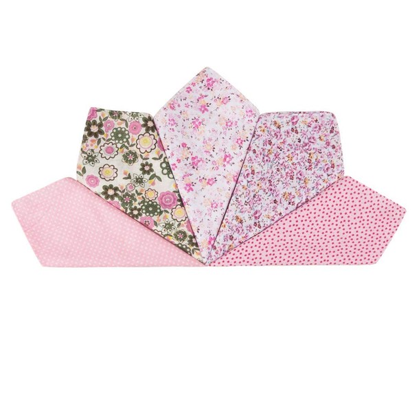 Houlife 5-10 Pieces 100% Cotton Floral Printed Handkerchief Elegant Hankies