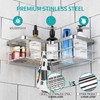Yazoni Corner Shower Caddy 2-Pack, No Drilling Shower Organizer Corner