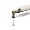cyclingcolors Furniture Handle 96 mm Ceramic Handles Antique Brass with