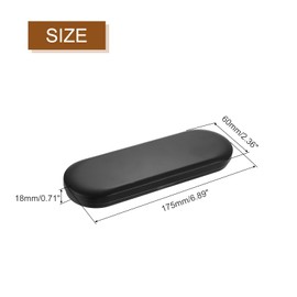 uxcell Cajas de Metal para Almacenamiento, 6.9x2.4x0.7 Pulgadas, Caja Rectangular Negra con Bisagras Vacía para Organizar en Casa Bolígrafos y Pinceles de Maquillaje