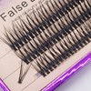 Bodermincer 120pcs D Curl 12D Fish Tail Lash Clusters Natural
