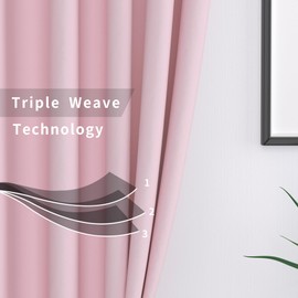 Blackout Tier Curtains Room Darkening Pink Kitchen Tiers 24 inches Thermal Insulated Small Short Bathroom Half Window Treatment Set 2 Panels Rod Pocket 34"x24"