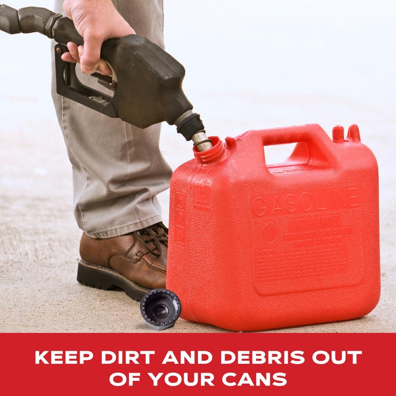 EZ-POUR Solid Base Cap Replacement Gas Tank Cap (Fine Thread)