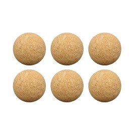Garneck 6pcs Cork Foosballs Ball Replacement Ball Desktop Game Accessories Wood Colored for Men Women Girls Students 36mm