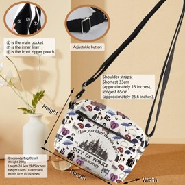 Twilight Merch Twilights Inspired Crossbody Bag Edward Cullen & Bella Swan Fans Gift Twilight Character Shoulder Bag (RAIN HB CB CA)