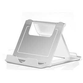 MYLB Cell Phone Stand, Universal Foldable Tablet Stand Multi-angle Pocket Desktop Holder Cradle (White)