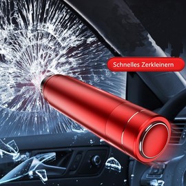 Zixrmor Hammerdex Safety Hammer, Glass Breaker and Seat Belt Cutter, Emergency Escape Tool for Cars, Emergency Hammer for Car, Safety Hammer Car (Red)