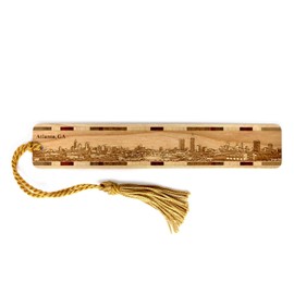 Atlanta, Georgia Skyline - Engraved Wooden Bookmark with Tassel - Also Available Personalized