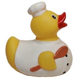 Waddlers Brand Rubber Duckies That Float Upright, Master Chef Rubber Ducky Birthday Party Gift, Cooking Lovers Gift