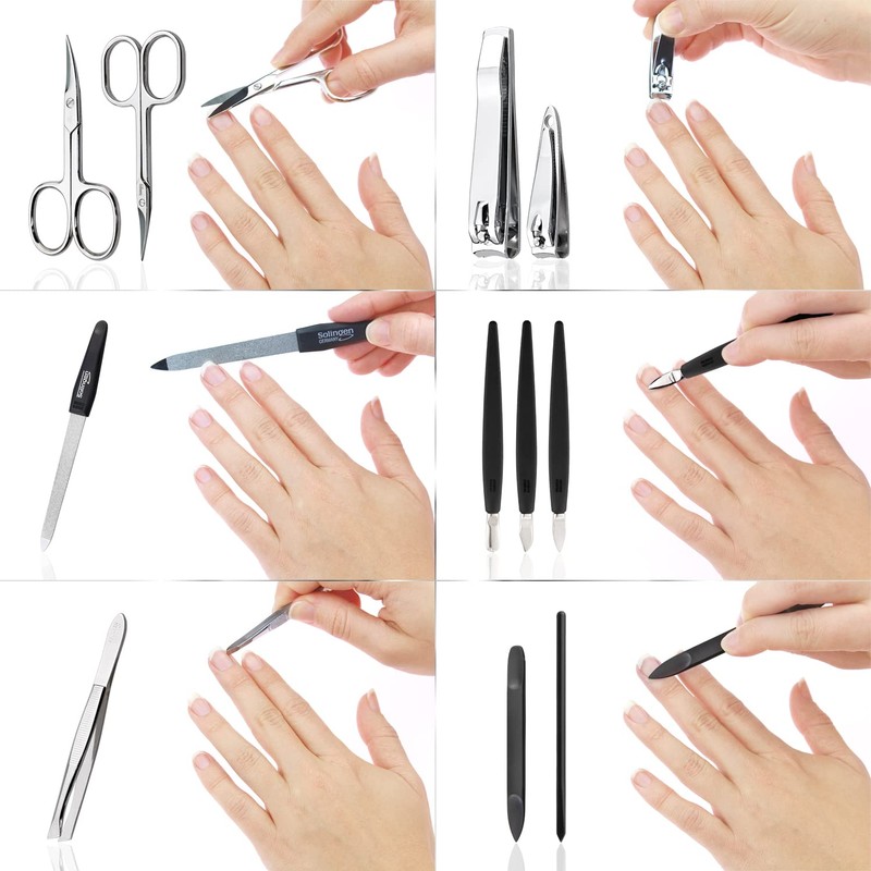 Solingen Manicure Set 12 Pieces - Nail Set Men and