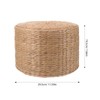 Toddmomy Round Boho Stool Woven Footstool Changing Shoe Stool Rattan