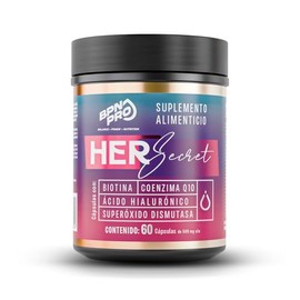 BPN PRO | Vitaminas Para Mujer Her Secret | Colágeno, Biotina y Complejo B | Para Cabello, Piel y Uñas - Multivitamínico con Zinc y Vitamina D3, Sin G