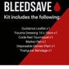 BLEEDSAVE Standard Personal Bleed Control Pack – Compact Single-Use Trauma