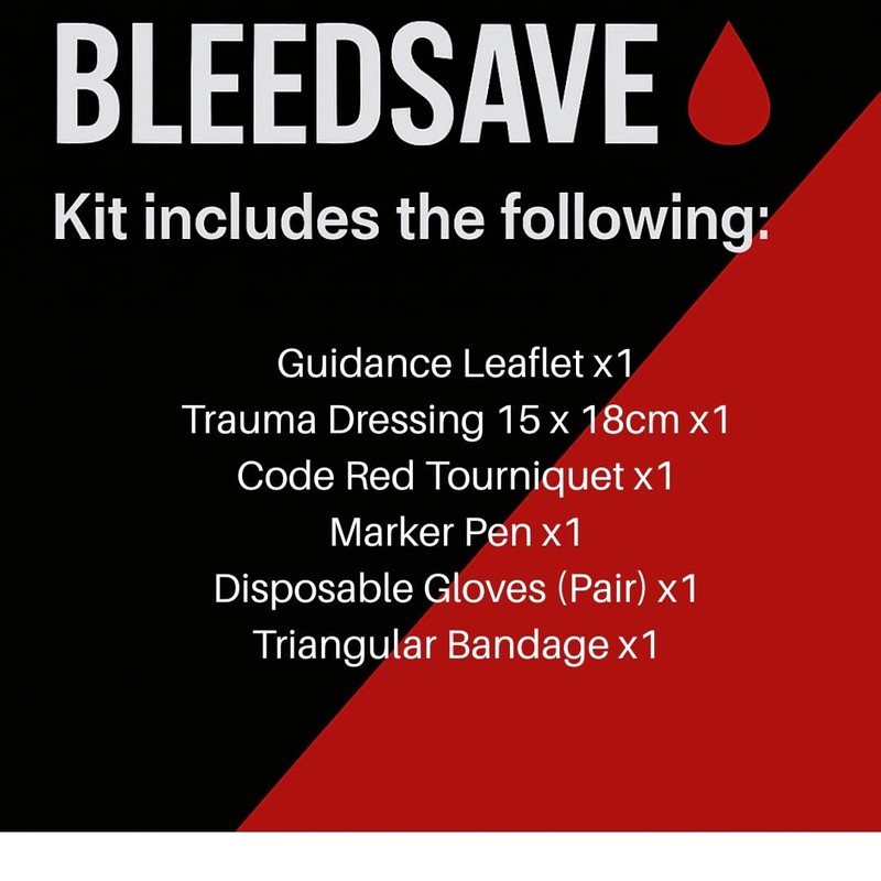 BLEEDSAVE Standard Personal Bleed Control Pack – Compact Single-Use Trauma