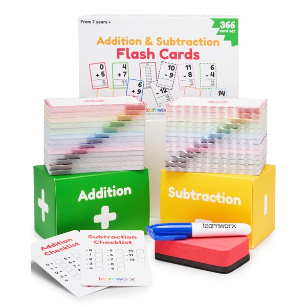 Addition and Subtraction Flash Cards 1st 2nd 3rd Grade –