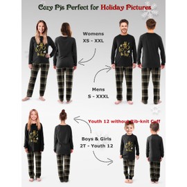 SUNNYBUY Family Christmas Pjs Matching Sets,Holiday Pajamas Xmas Jammies for Family or Couples, HOHOHO, Men 3XL