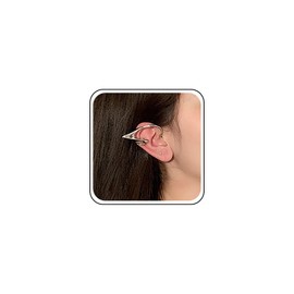 TseenYi Elves Ear Cuff Earrings Silver Elves Cuff Wrap Earrings Elves Ear Clips Earrings Elves No Piercing Ear Cuff CZ Rhinestone Ear Clips Jewellery for Women and Girls (2 Pieces)