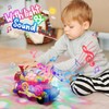 Gofimyee Light Up Train Toy for Toddlers: Transparent Gear Car