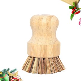 Cabilock Dish Sink Scrub Brush Wok Cleaning Whisk Kitchen Wok Brush Bamboo Wok Brush for Pot Brush Kitchen Cleaning Tools Cleaning Scrubber Dish