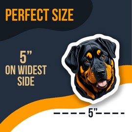 Cute Rottweiler Dog Sticker - Adorable Dog Lover Gift - Pet Animal Decal - Home Decor - Water Bottle Accessory - Laptop Sticker - AAS0583
