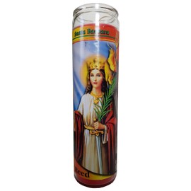 Santa Barbara Red Pillar Devotional Candle