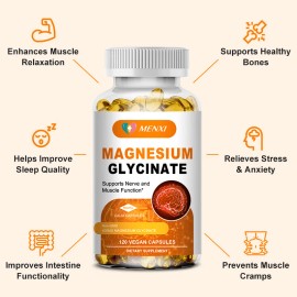 MENXI 4Pack Magnesium Glycinate High Absorption,Imp
