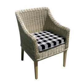 ZFUNCING 2 Pack Waterproof Patio Cushion Cover for Outdoor,Rustic Farmhouse Buffalo Check Plaid Washable Replacement Covers Furniture Seat Slipcover for Couch Sofa Chair,White Black,20x18in