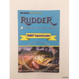 Rudder 5 Pack Fly Fishing Trout Tapered Leader 0X 1X 2X 3X 4X 5X 6X 7X 7.5 FT (7X / 2 LB)
