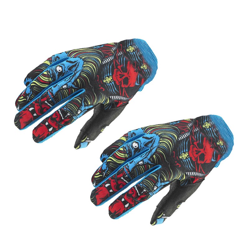 1 Pair Blue Motorcycle Sport Gloves Fashionable Non Slip 2