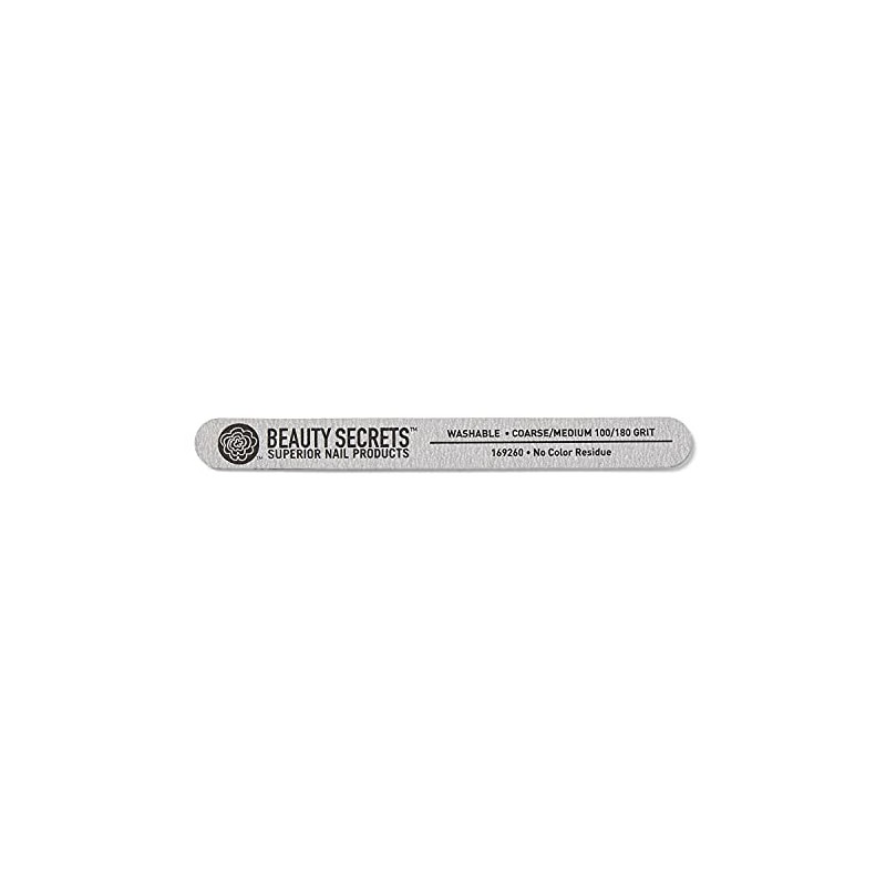 Beauty Secrets Zebra Cushion Nail File Medium/Coarse 180/100 Grit