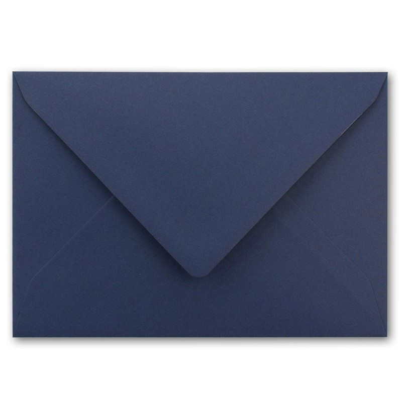 25 x metallic gold lined envelopes DIN C5, dark blue,