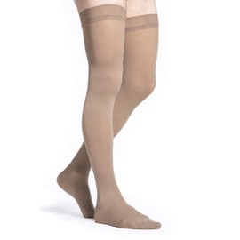 SIGVARIS Men’s Style Microfiber 820 Closed Toe Thigh-Highs 30-40mmHg