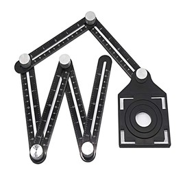 iPobie Angle Template Tool, Multi-Angle Protractor Ruler Angleizer Template Tool, Multifunctional Ruler Angle Measuring Tool (6 Sided)